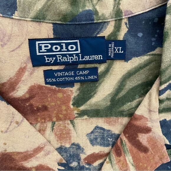 Mens vintage Polo Ralph Lauren Hawaiian shirt Xl - Picture 2 of 4